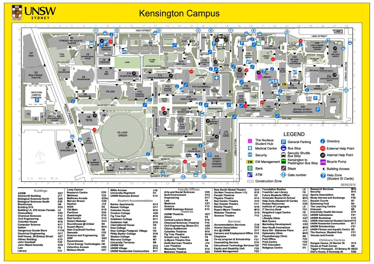 unsw mapa do campus.