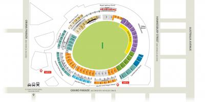 Mapa do imaculado estádio de sydney