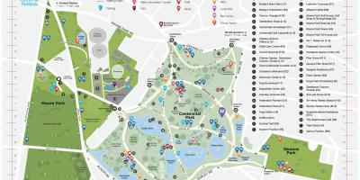 Mapa de moore park de sydney