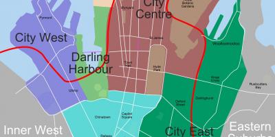 Mapa de sydney bairros