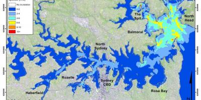 Inundação mapa de sydney