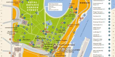 Royal botanic gardens de sydney mapa