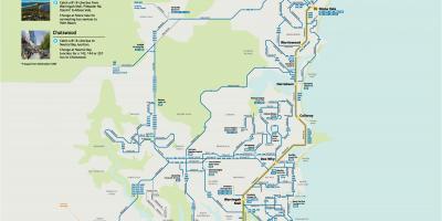 Sydney ônibus mapa de rotas