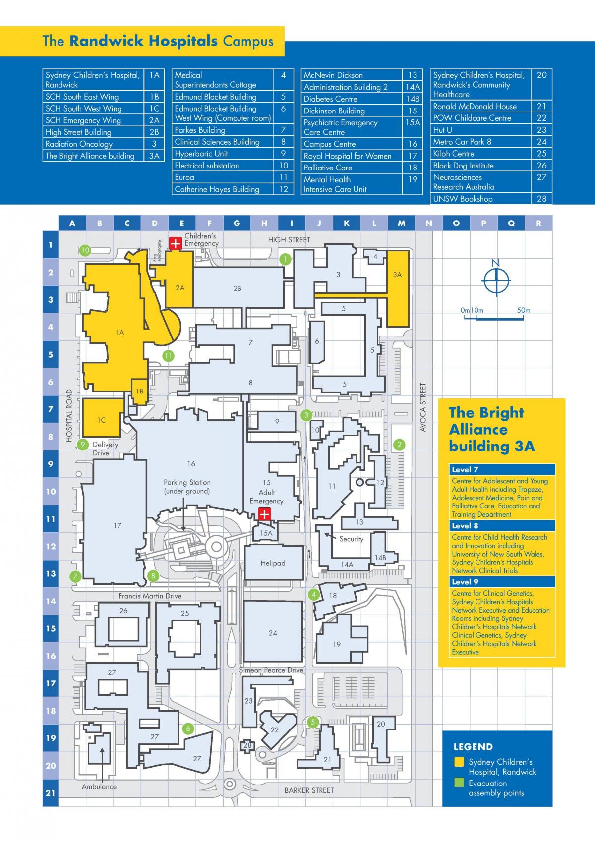 sydney hospital infantil de randwick mapa