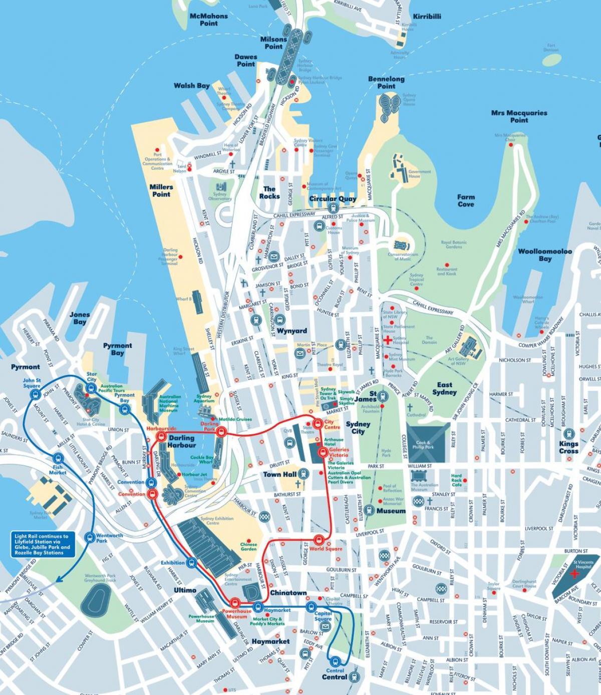 mapa da cidade de sydney