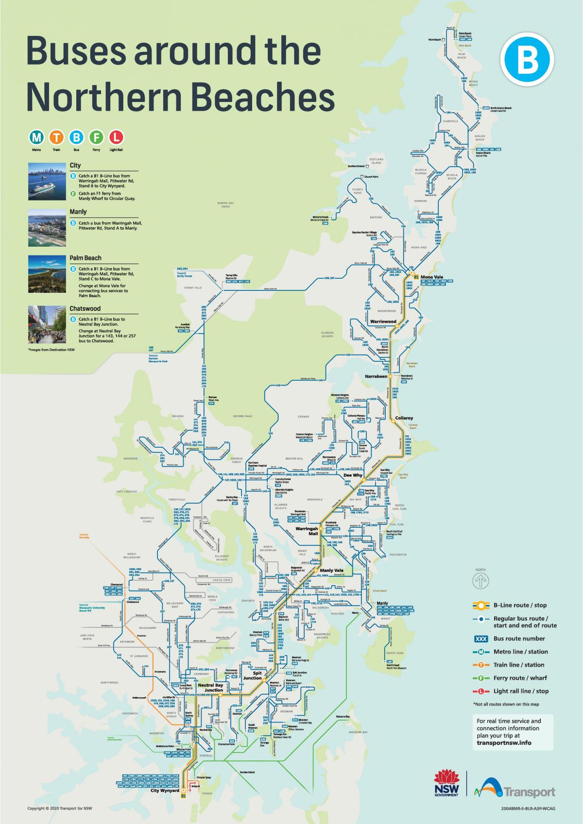 sydney ônibus mapa de rotas