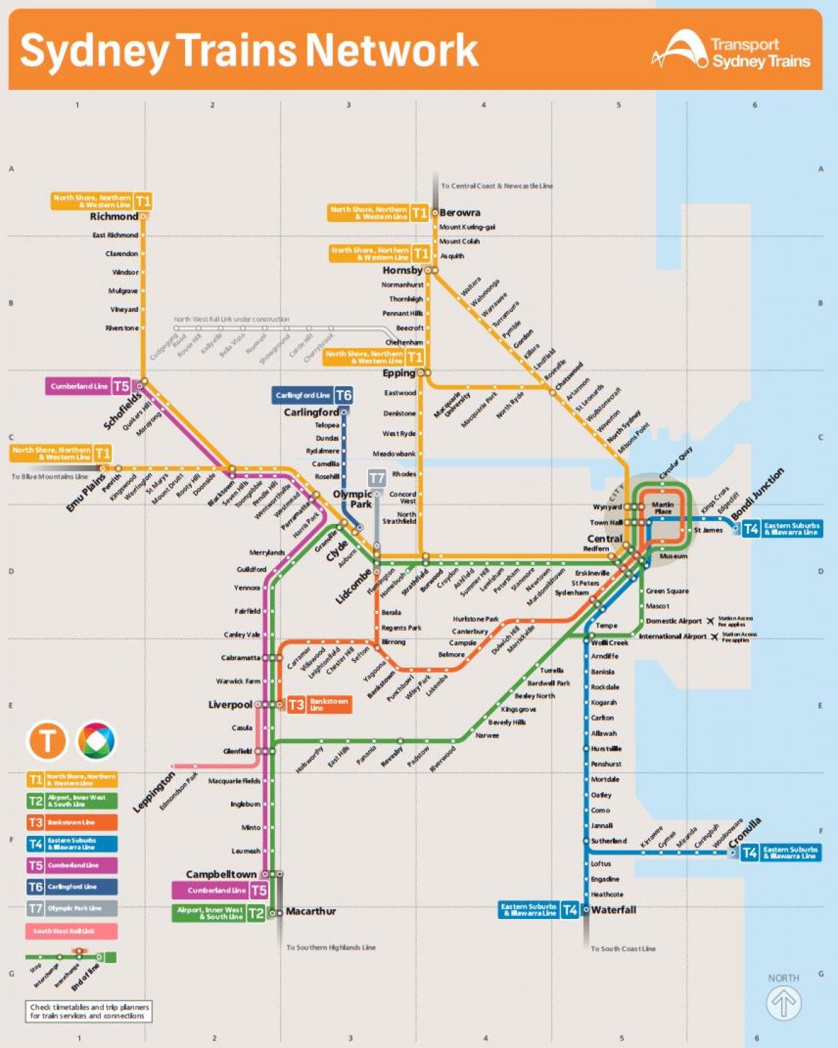 mapa do metro noroeste de sydney