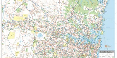 Mapa de sydney regiões