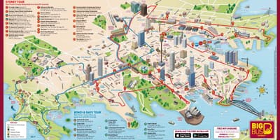 Mapa de sydney atrações