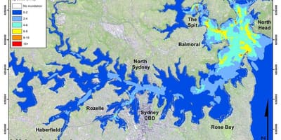 Inundação mapa de sydney