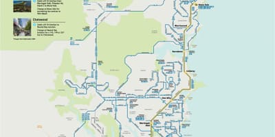 Sydney ônibus mapa de rotas